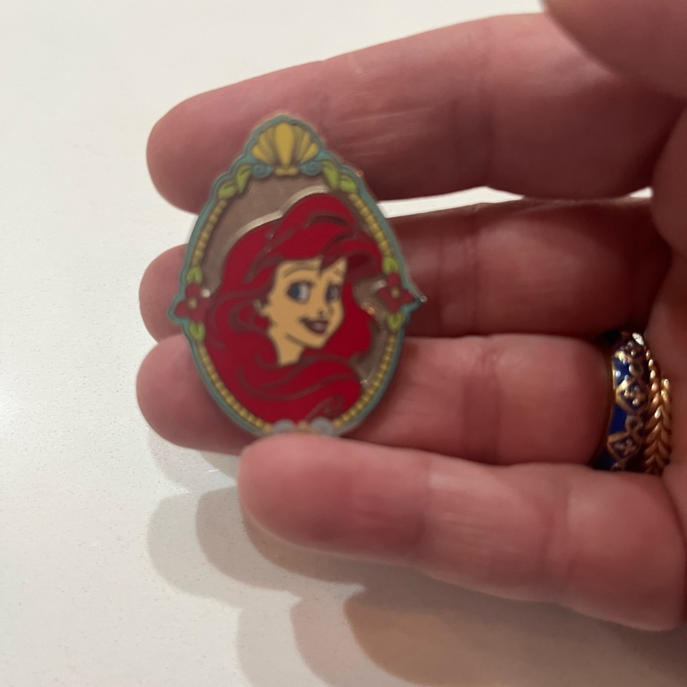 Disney Ariel Brooch with Red and Gold Accents